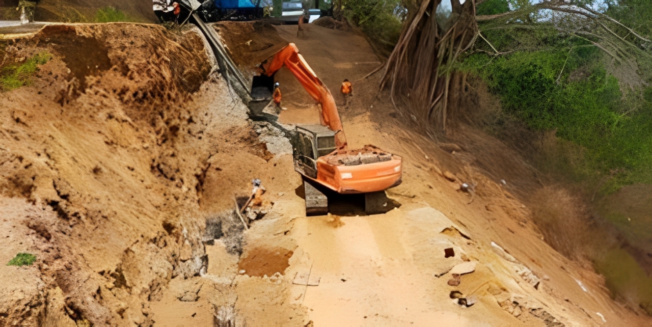 Pekerjaan Penanganan Longsor Jalan Cipanas - Cikumpay